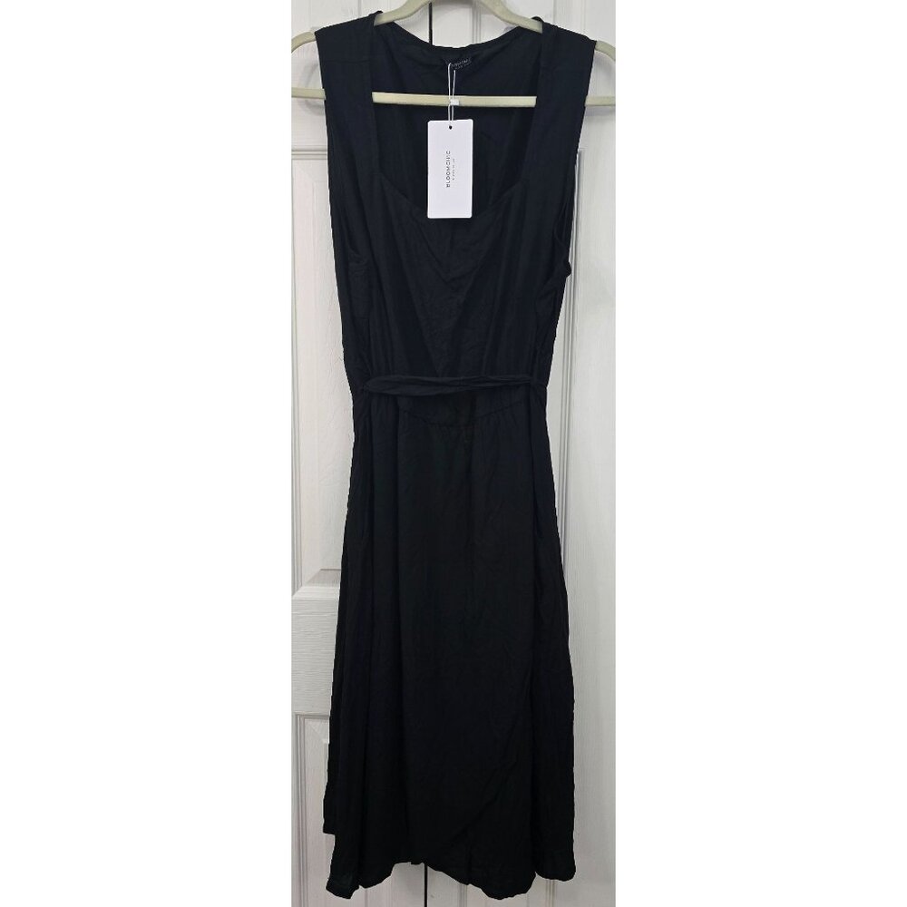 Bloomchic Black Sleeveless Dress With Tie Waist Size 18-20 Womens 18 20 NEW NWT